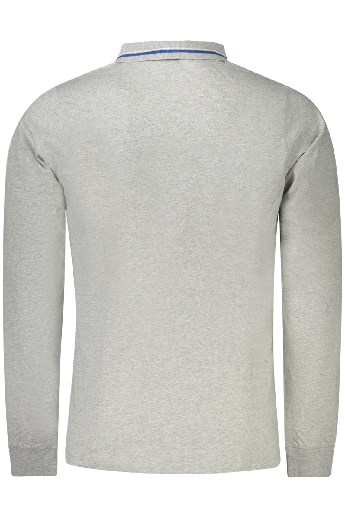 Men's long sleeve polo shirt grey