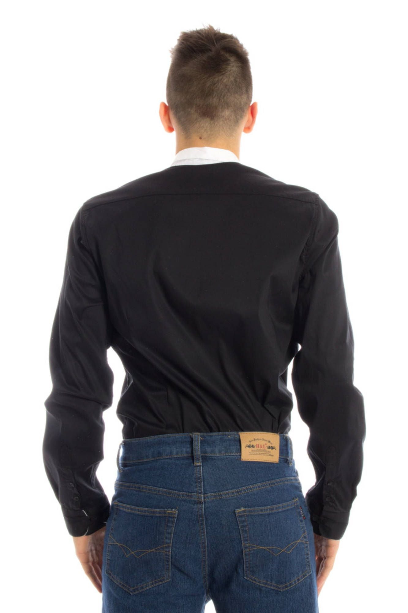 Men's black long sleeve shirt