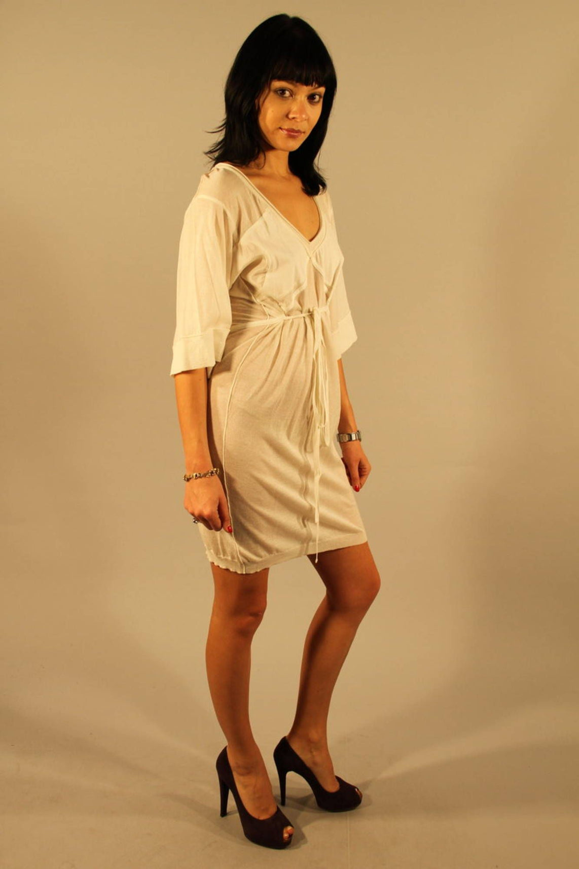 Short dress woman white