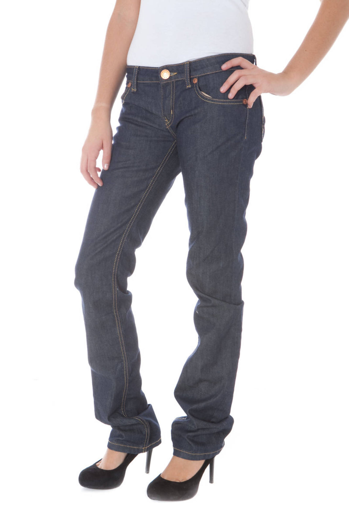 Blu woman denim denim hard jeans
