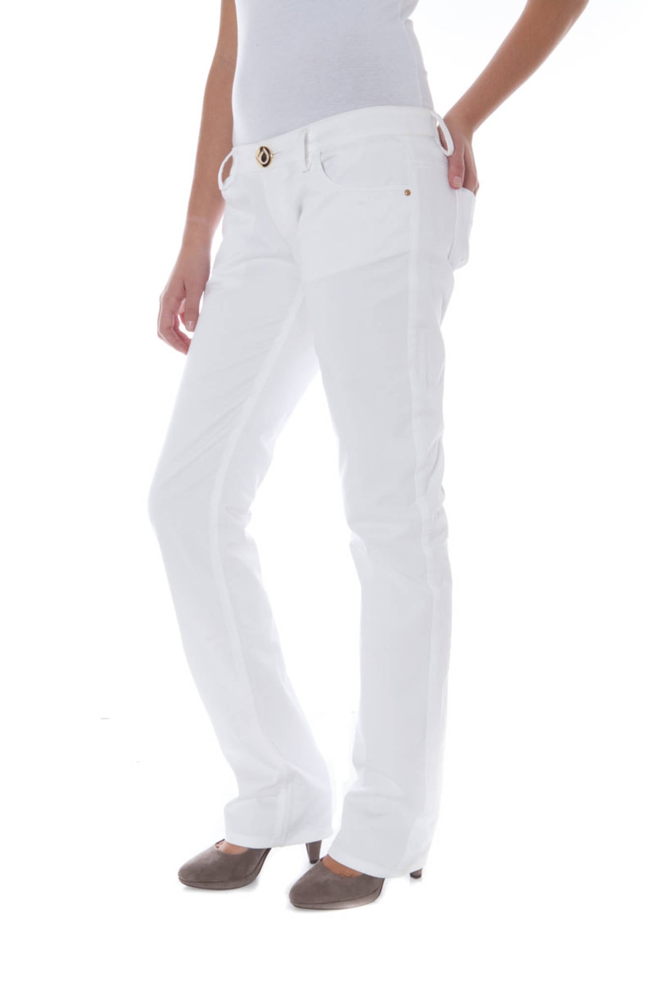 White woman trousers