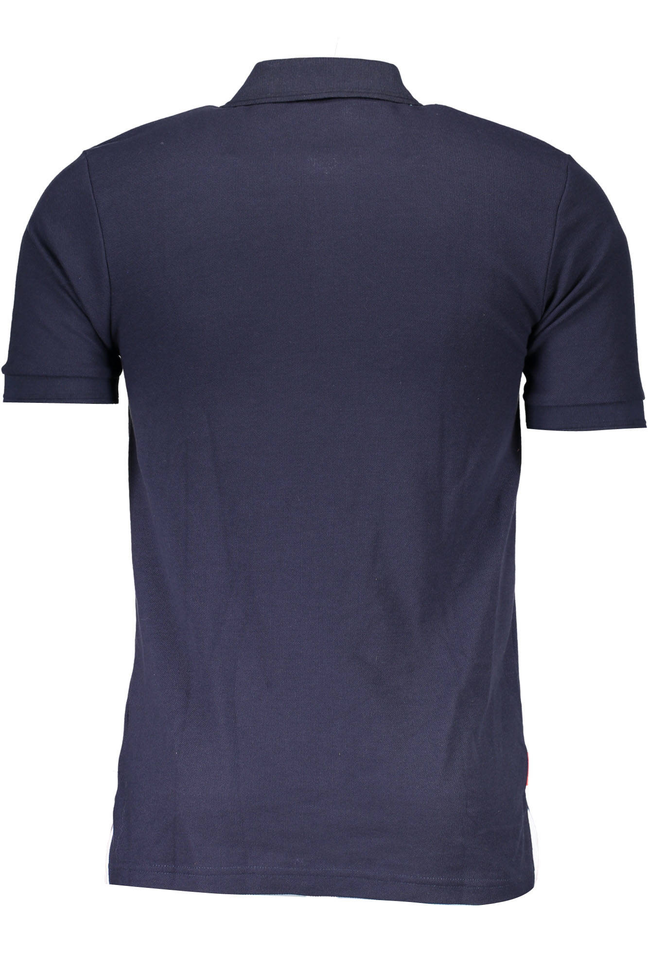 Short sleeve polo shirt man blue