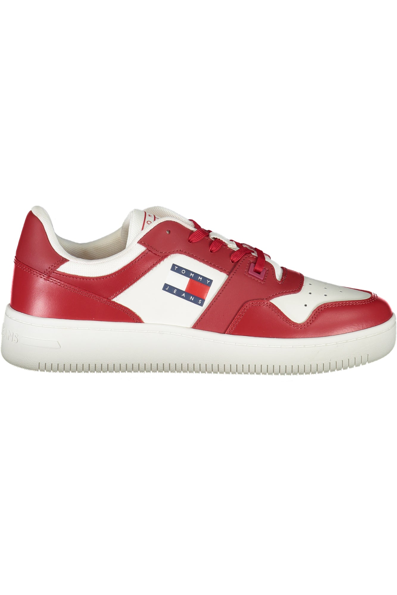 TOMMY HILFIGER TOMMY HILFIGER MEN'S WHITE SPORTS SHOES - Red