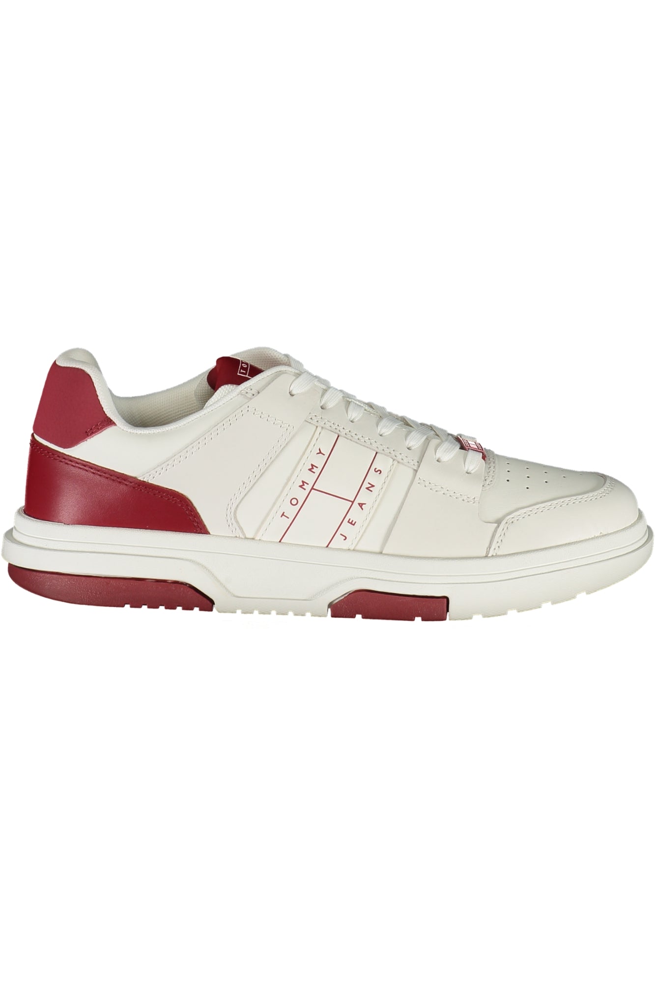 TOMMY HILFIGER TOMMY HILFIGER MEN'S SPORTS SHOES WHITE - Red
