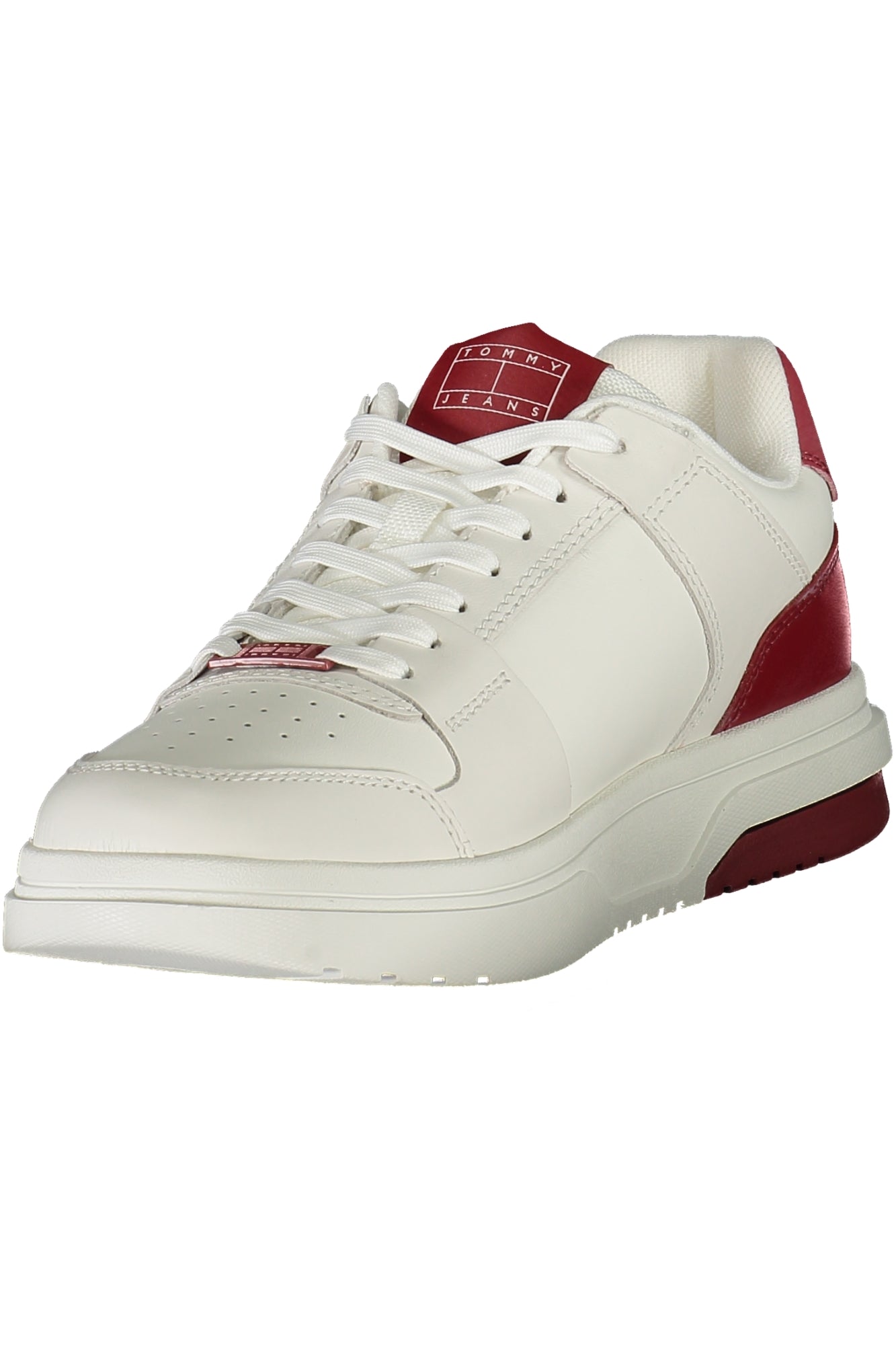 TOMMY HILFIGER TOMMY HILFIGER MEN'S SPORTS SHOES WHITE - Red
