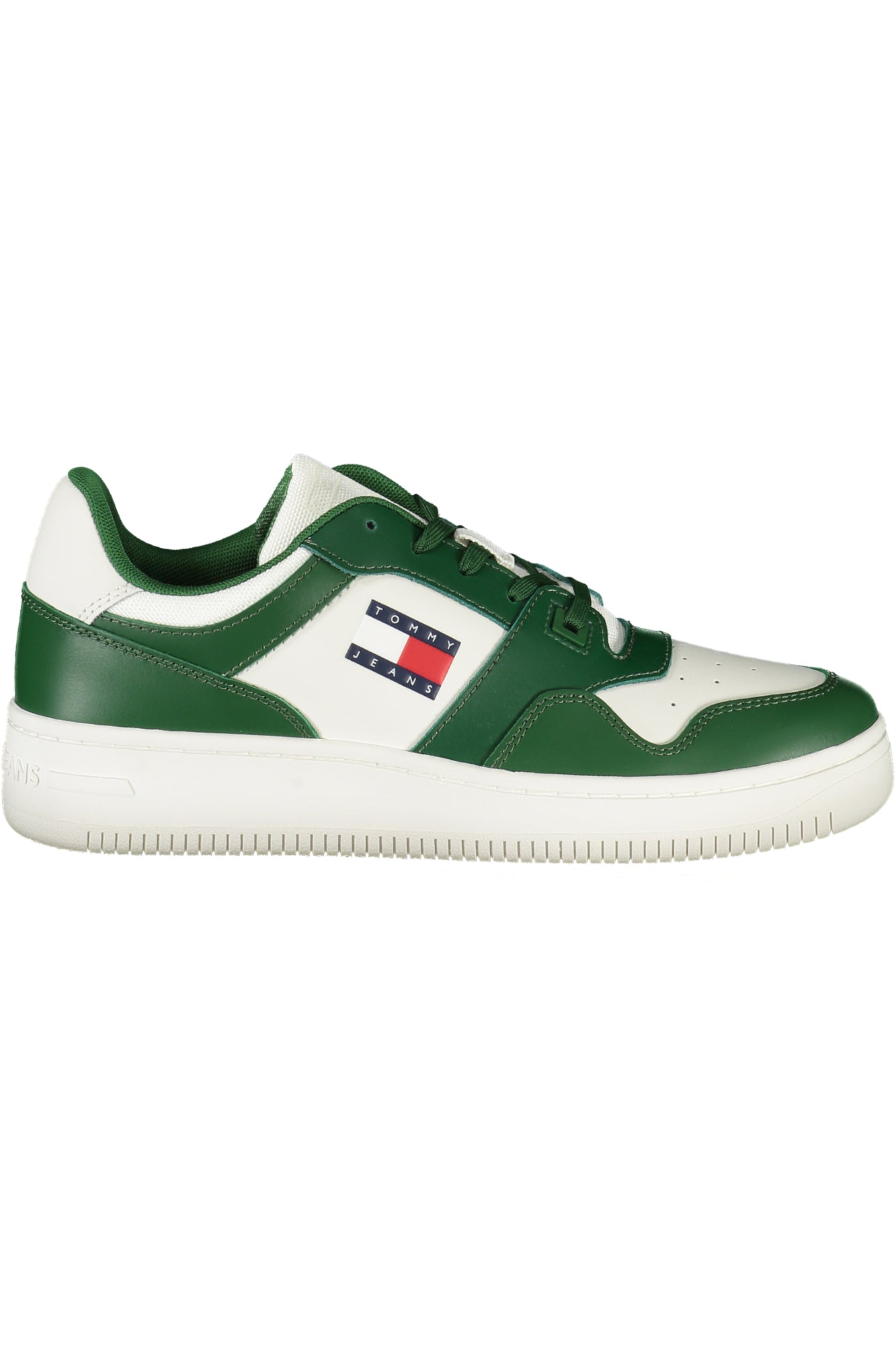 TOMMY HILFIGER TOMMY HILFIGER MEN'S WHITE SPORTS SHOES - Green