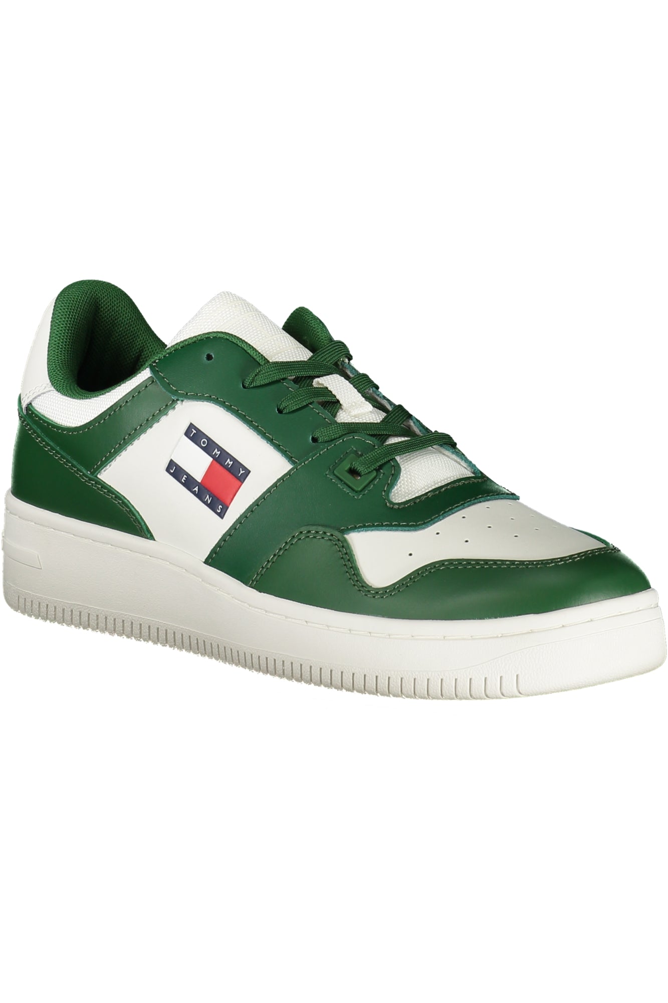 TOMMY HILFIGER TOMMY HILFIGER MEN'S WHITE SPORTS SHOES - Green