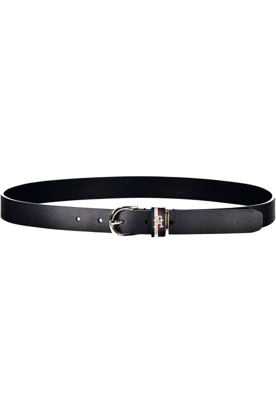 Leather belt woman blue