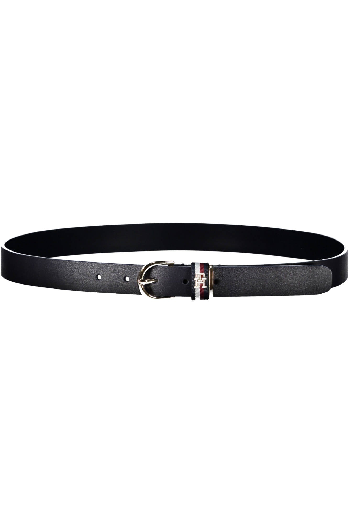 Leather belt woman blue