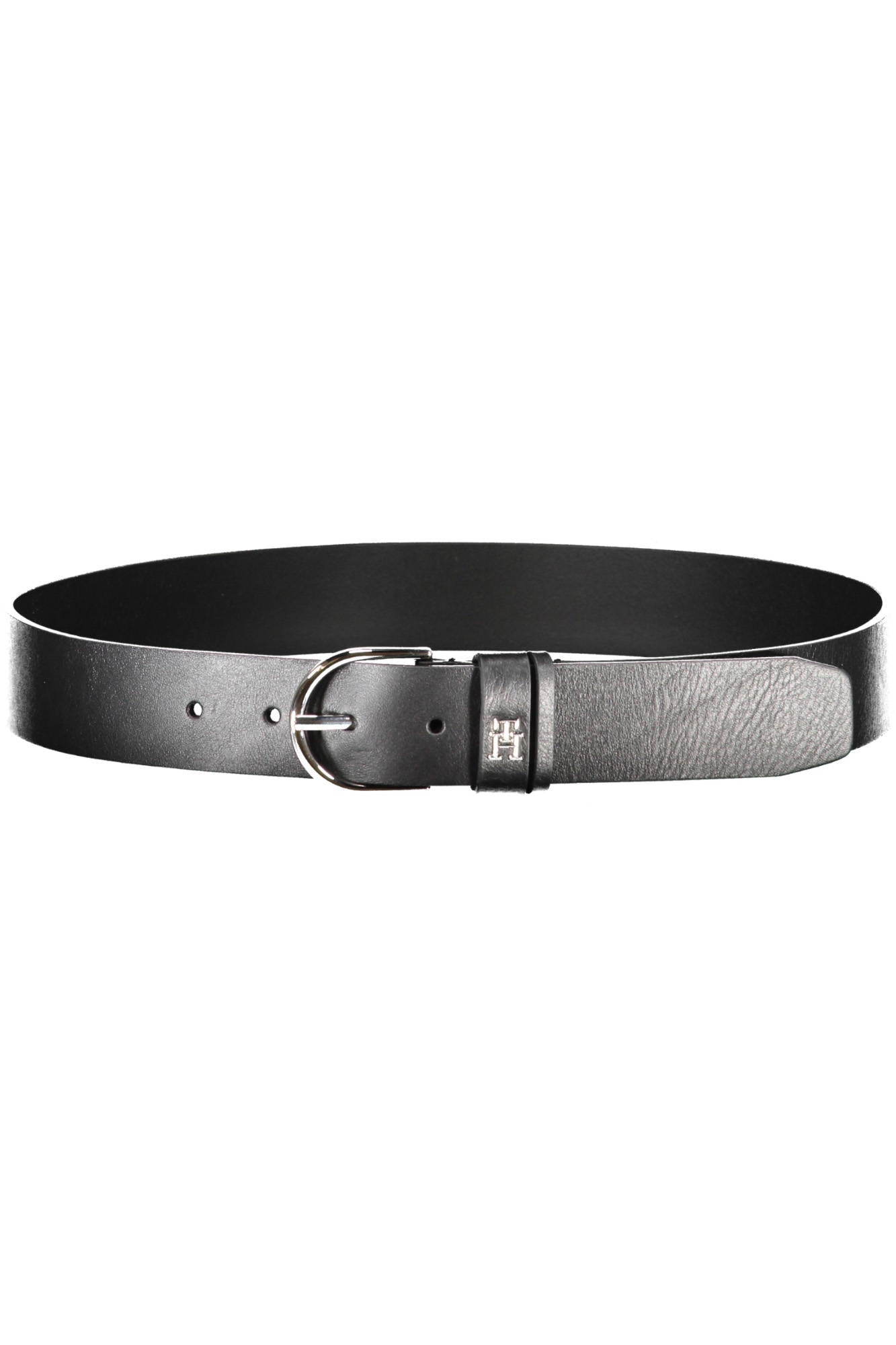 Women's black leather belt
