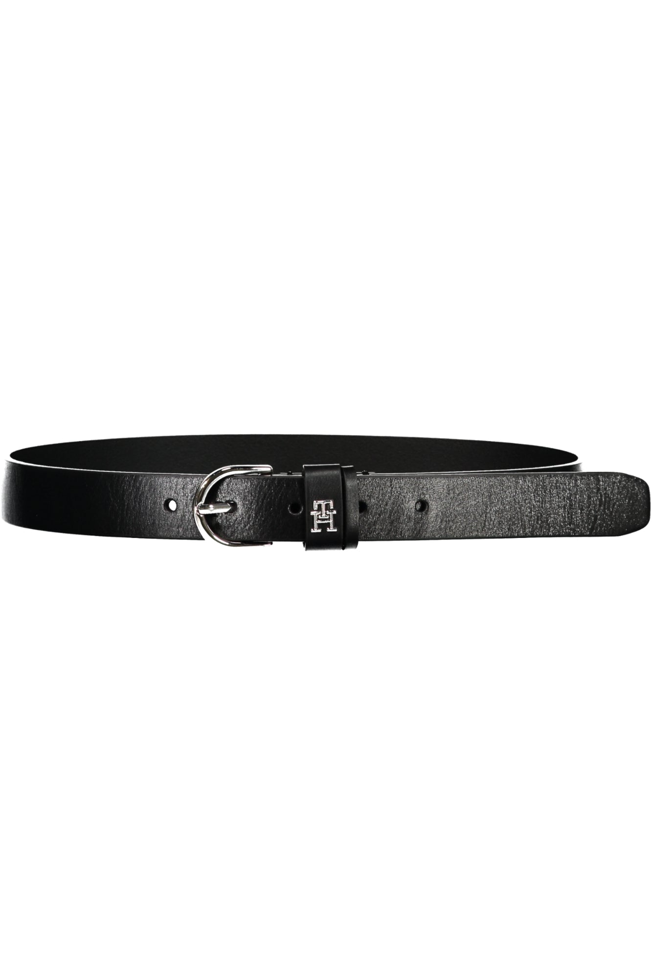 Women's black leather belt