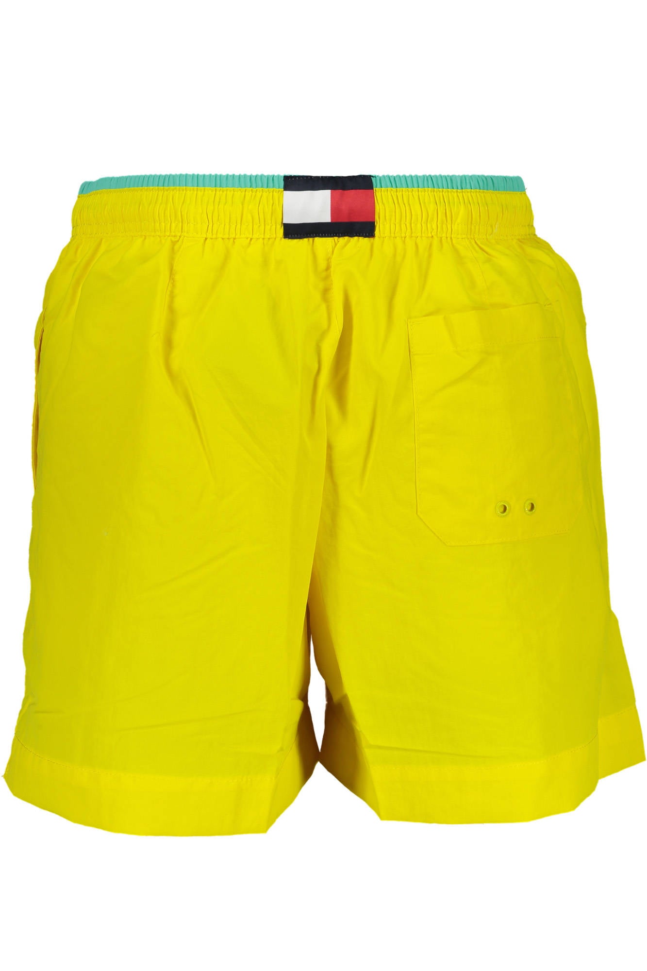 Swimsuit part under man yellow