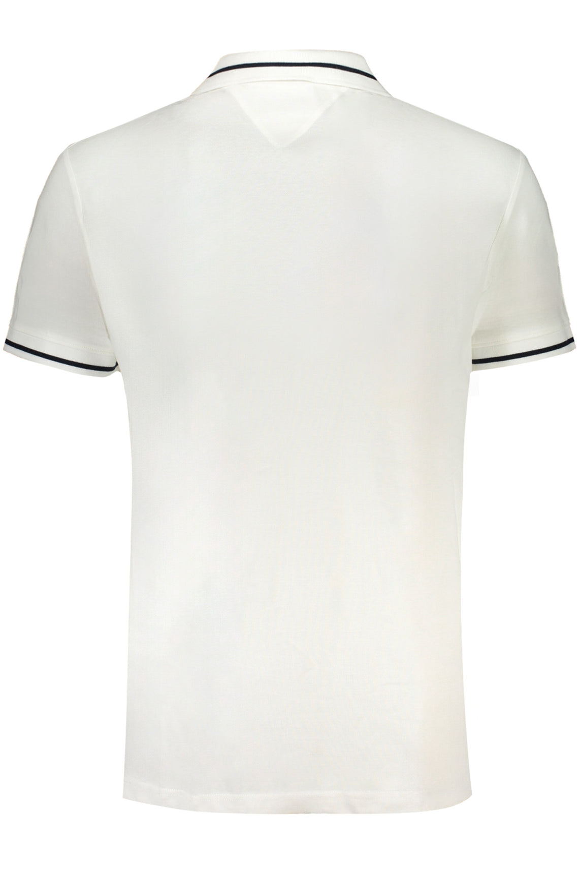 Men's white short sleeved polo shirt