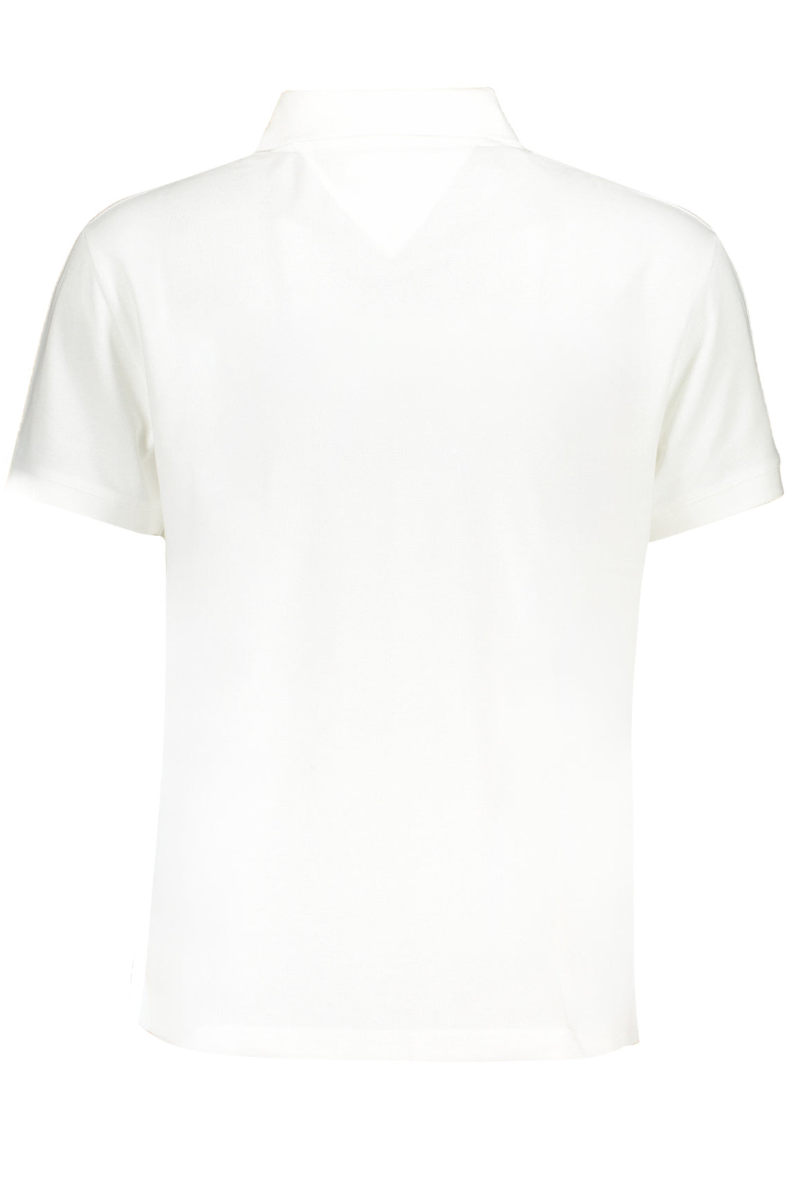 Men's white short sleeved polo shirt