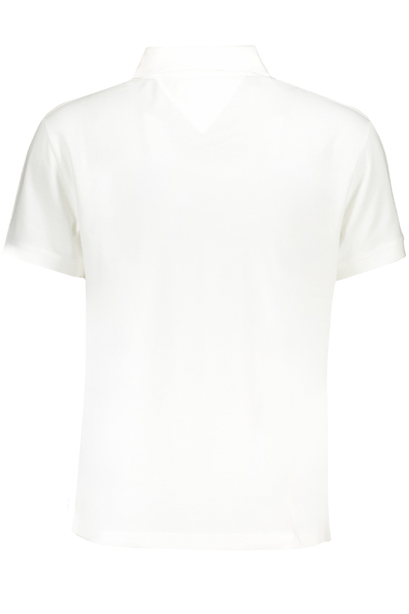 Men's white short sleeved polo shirt