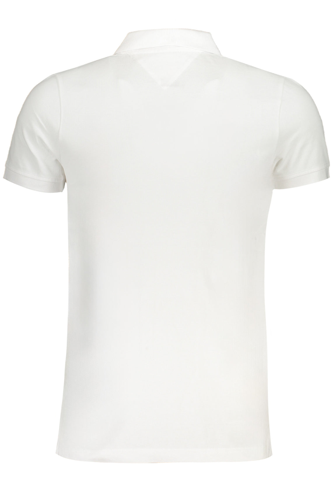 Men's white short sleeved polo shirt