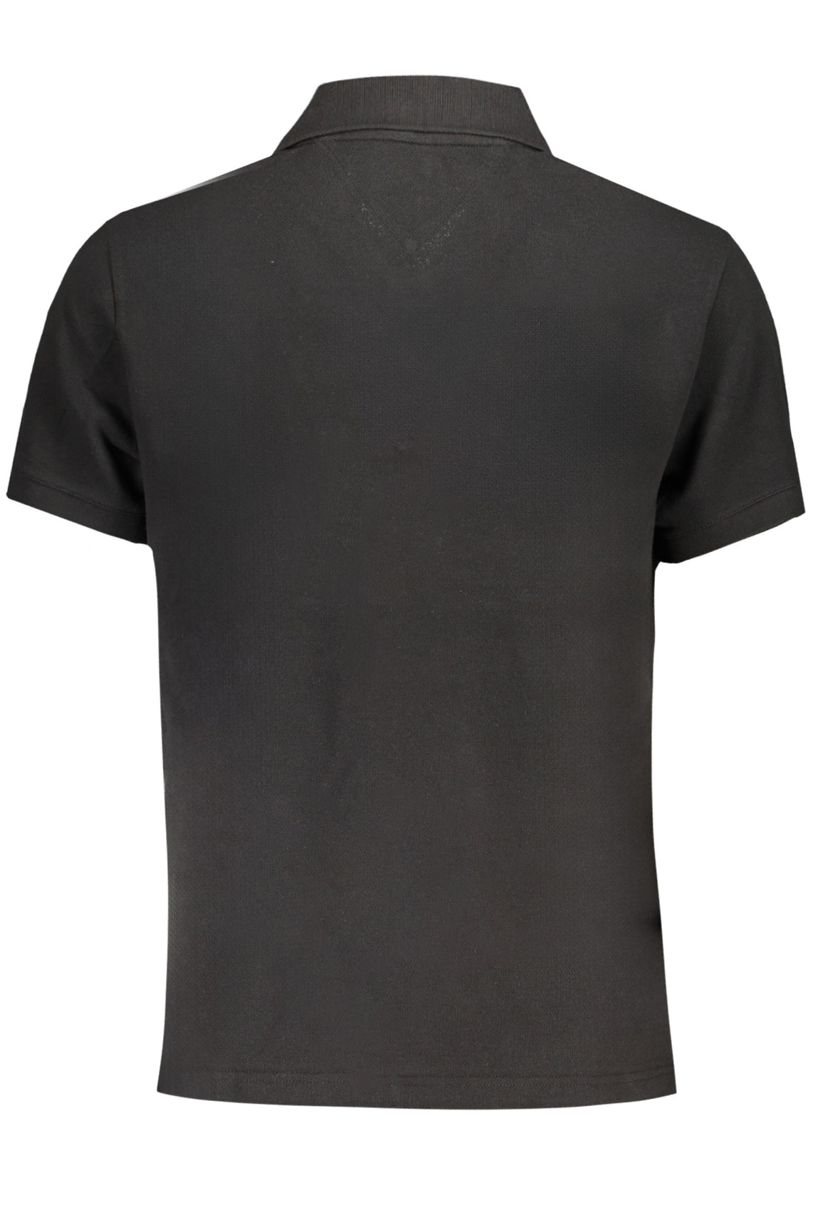 Men's black short sleeve polo shirt