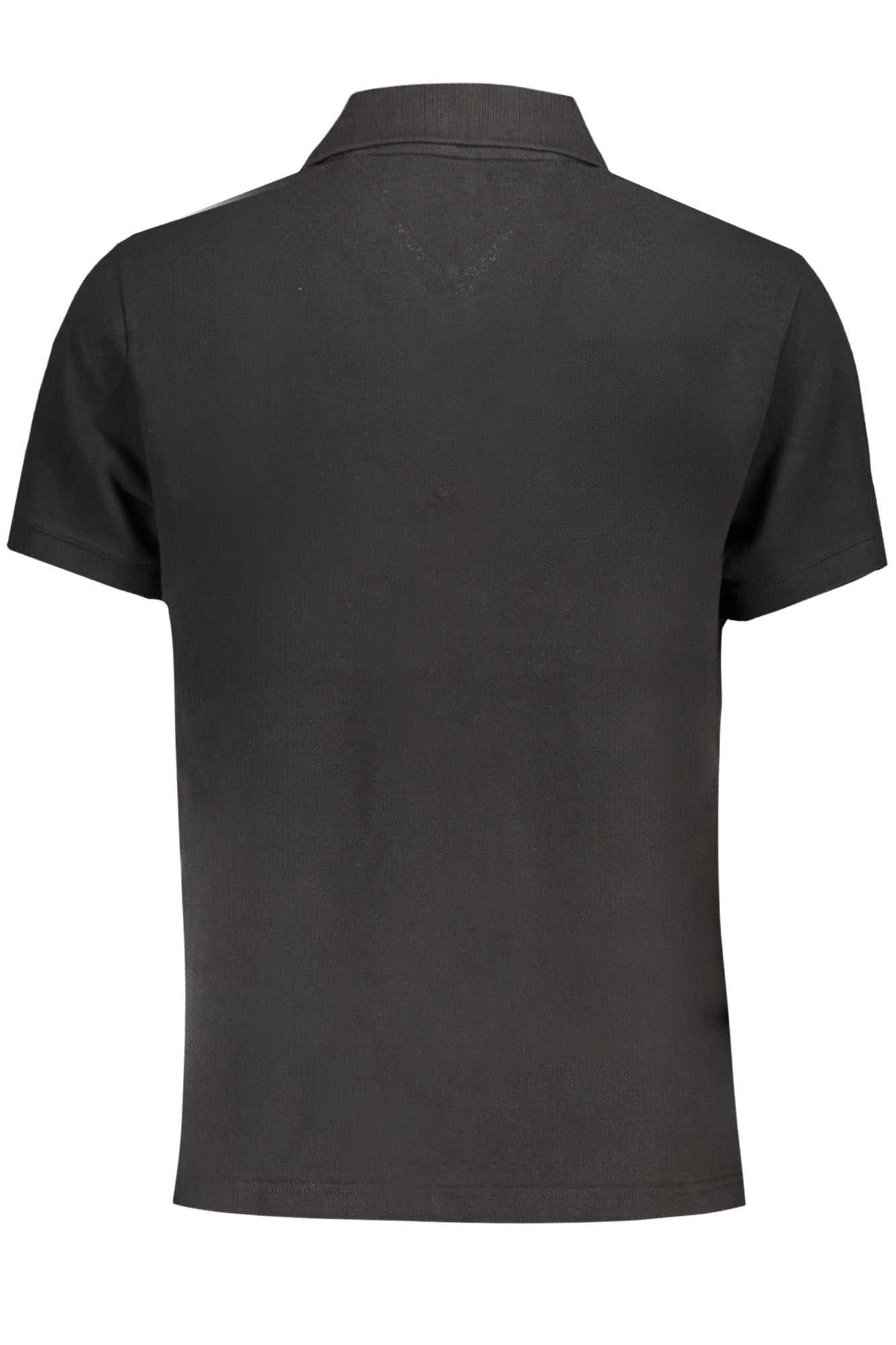 Men's black short sleeve polo shirt
