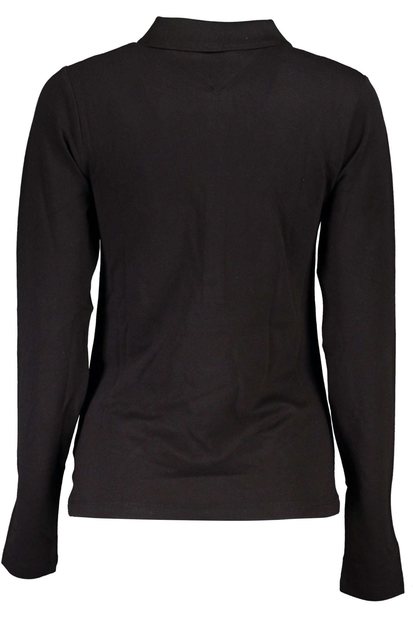 Women's long sleeve polo shirt black
