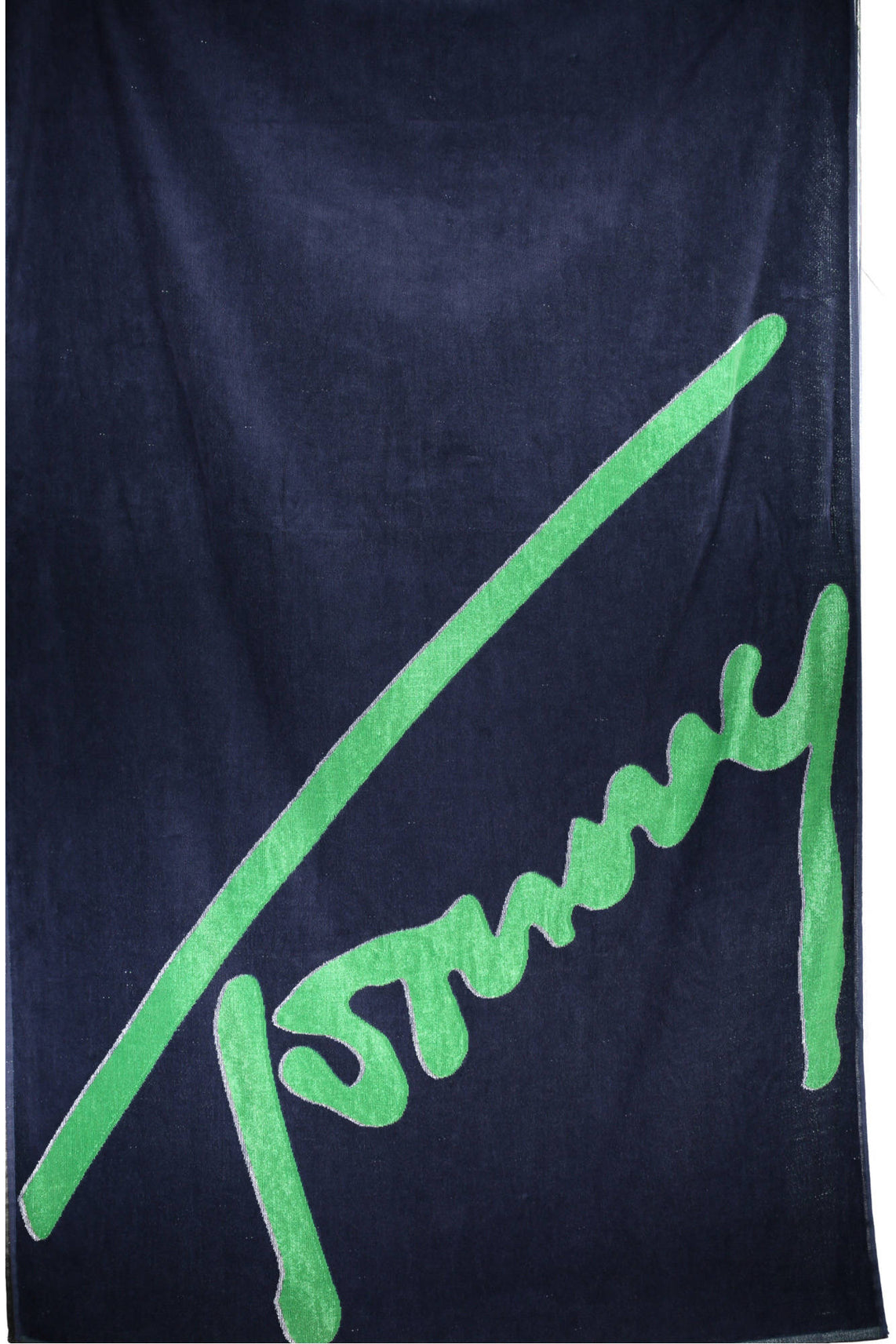 Man blue beach towel