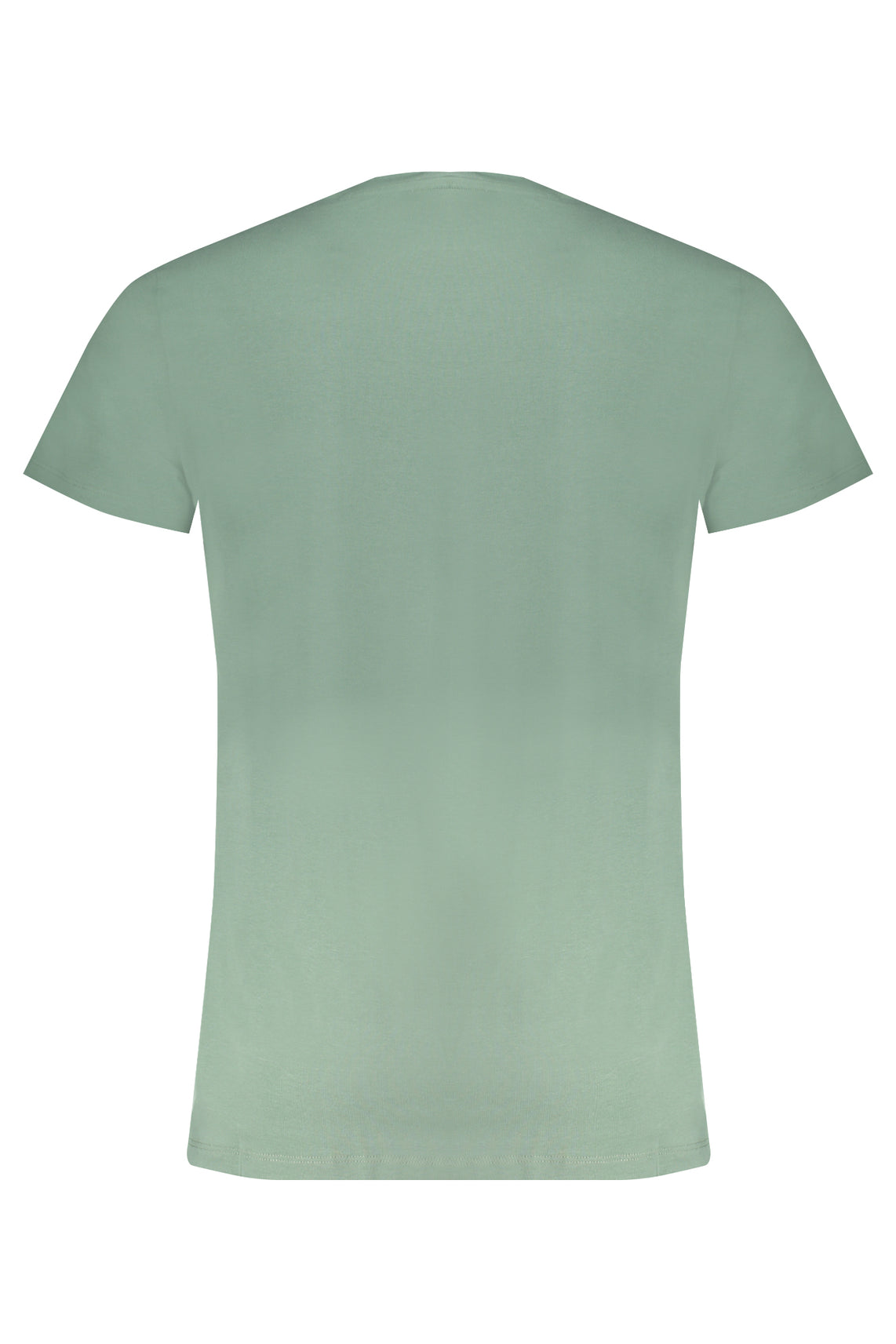 Green men's short sleeved t-shirt