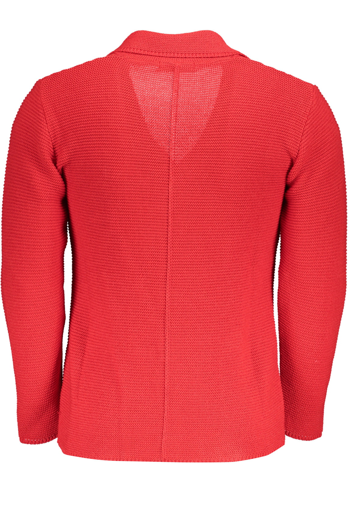Men's red cardigan