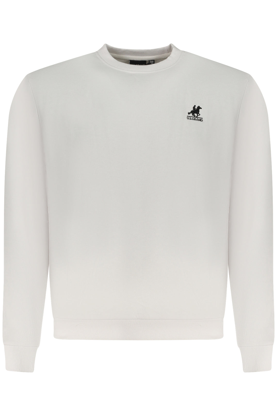 U.S. GRAND US GRAND MEN'S WHITE ZIP-UP SWEATSHIRT - Bianco