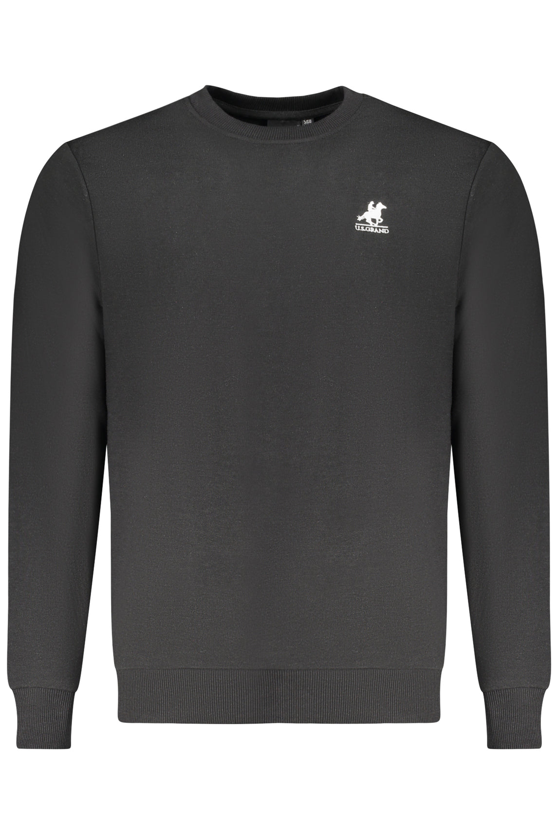 U.S. GRAND US GRAND MEN'S WHITE ZIP-UP SWEATSHIRT - Nero