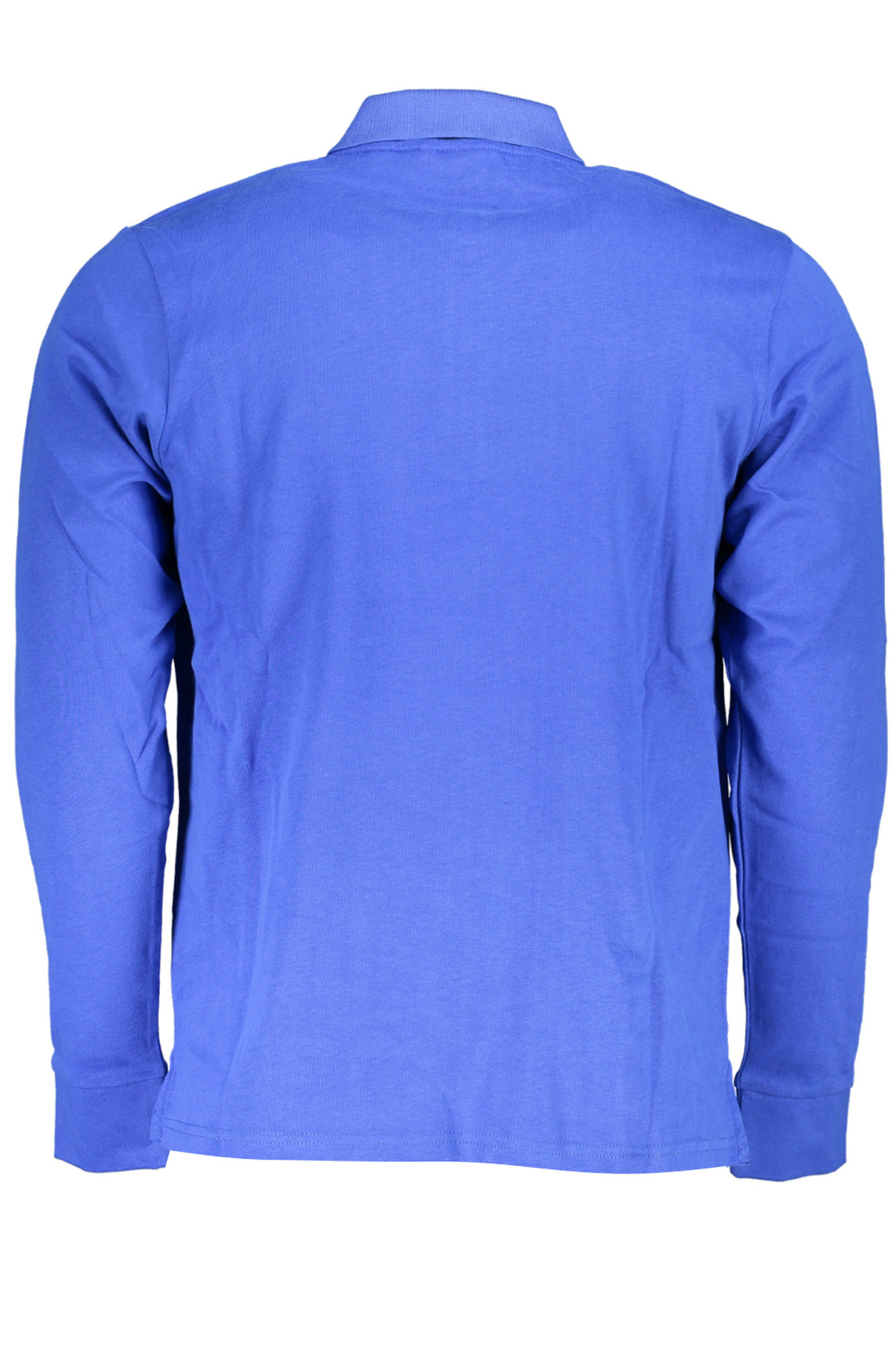 Men's long sleeved polo shirt blue