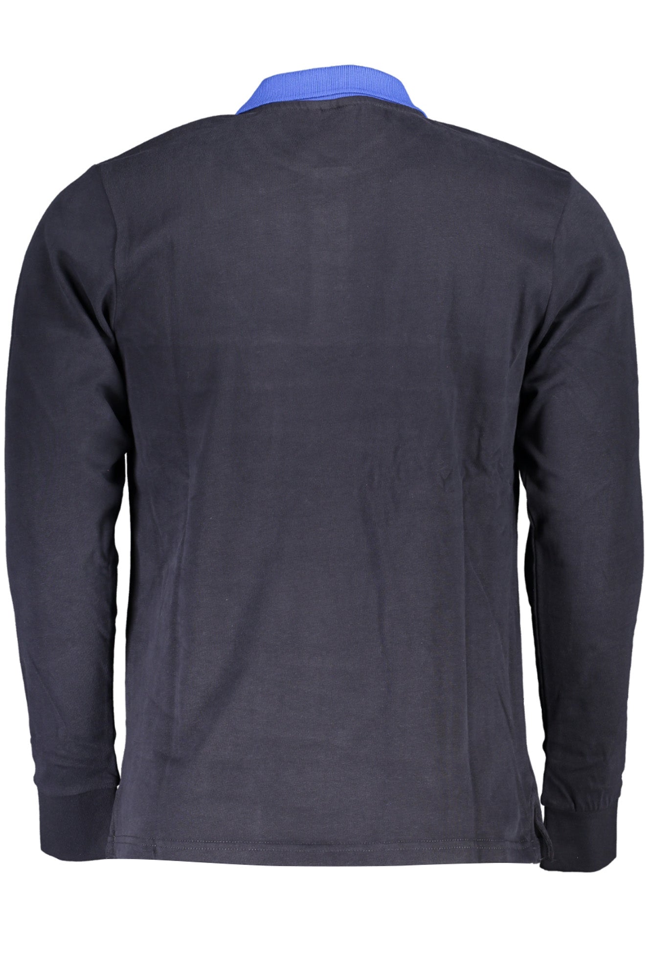 Men's long sleeved polo shirt blue