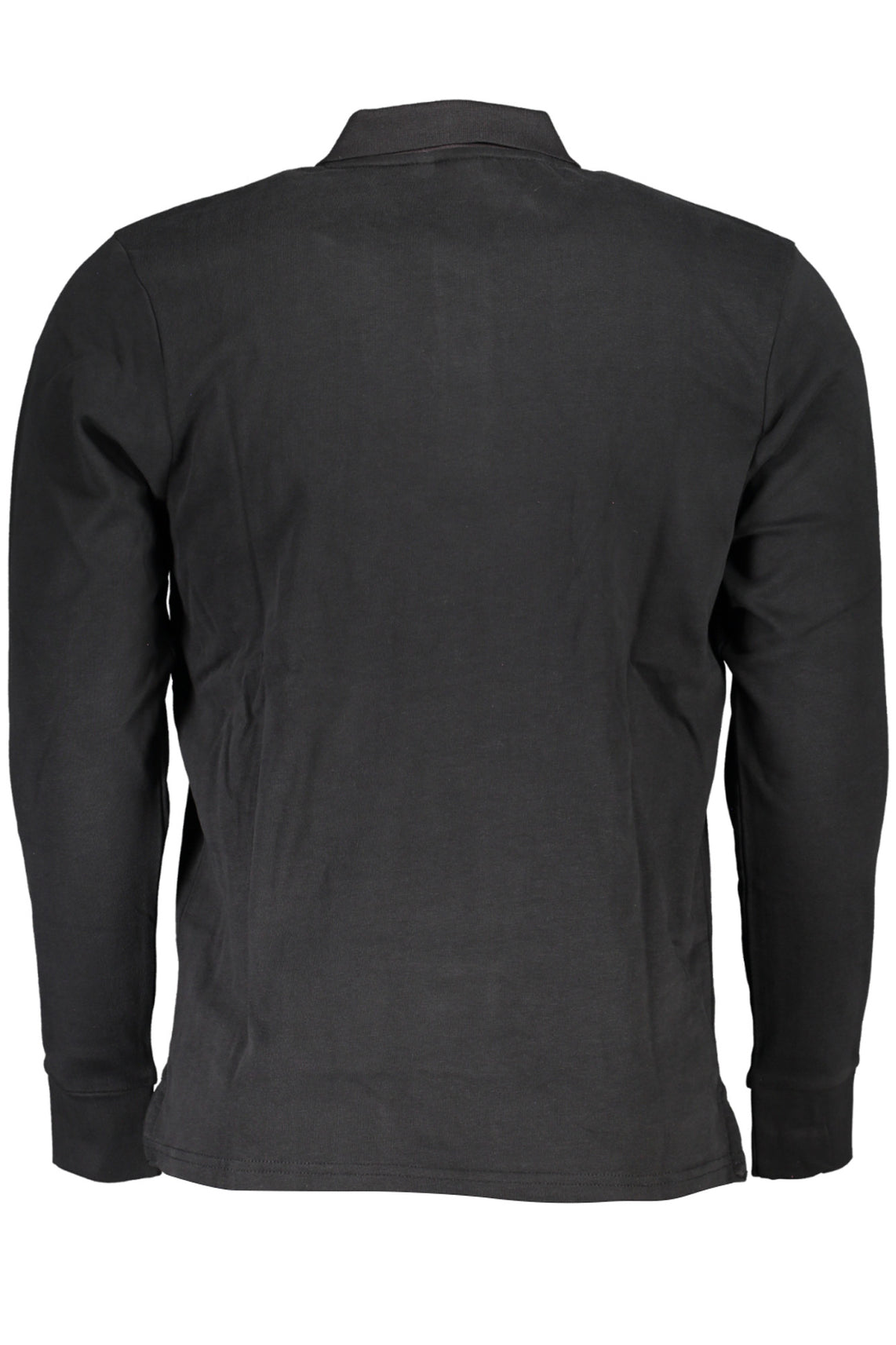 Men's long sleeved polo shirt black