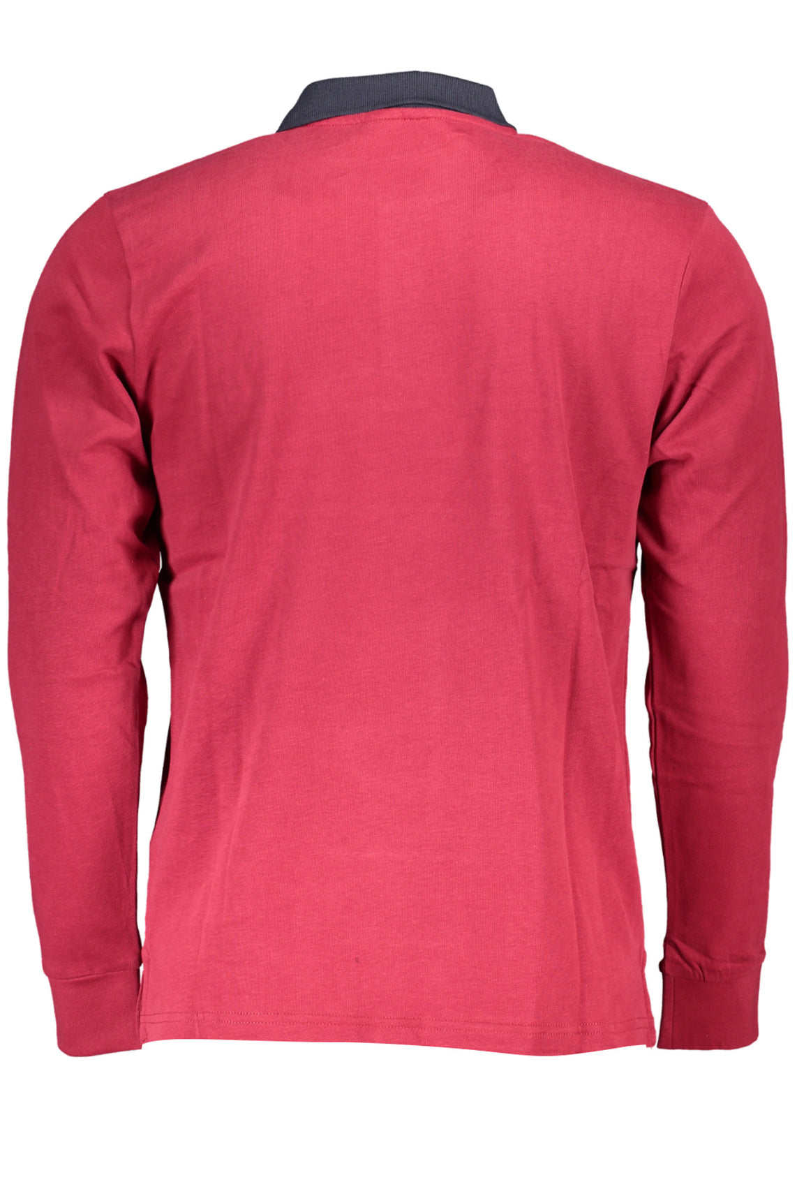 Men's long sleeved polo shirt red
