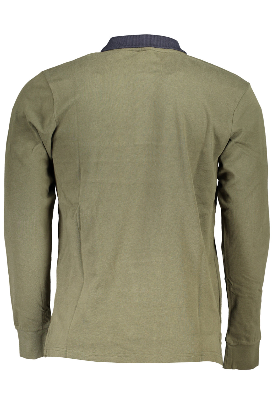 Green men's long sleeved polo shirt