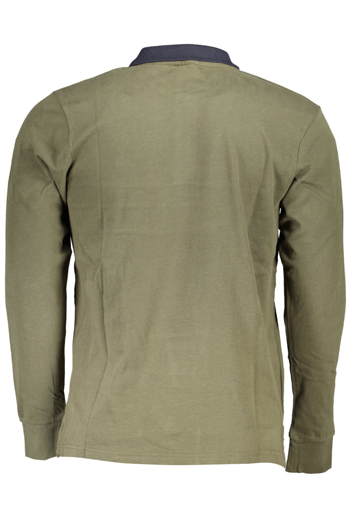 Green men's long sleeved polo shirt