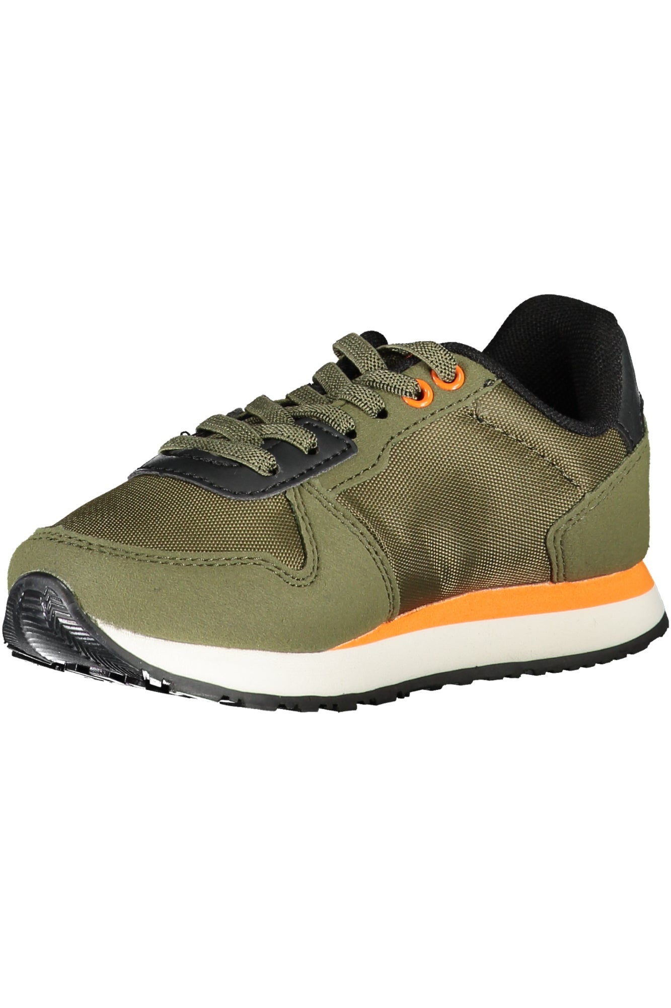 Green sports shoes for children