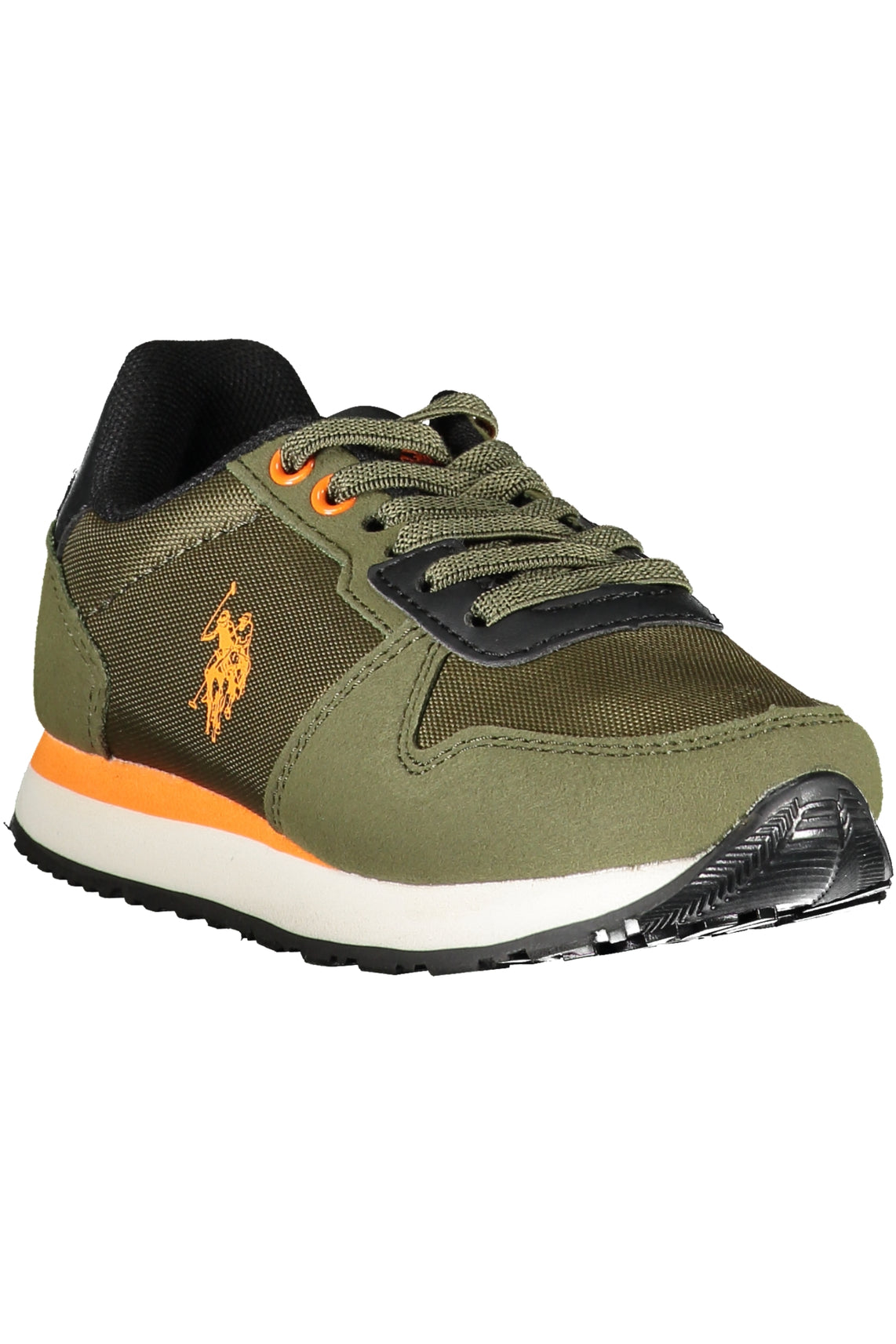 Green sports shoes for children