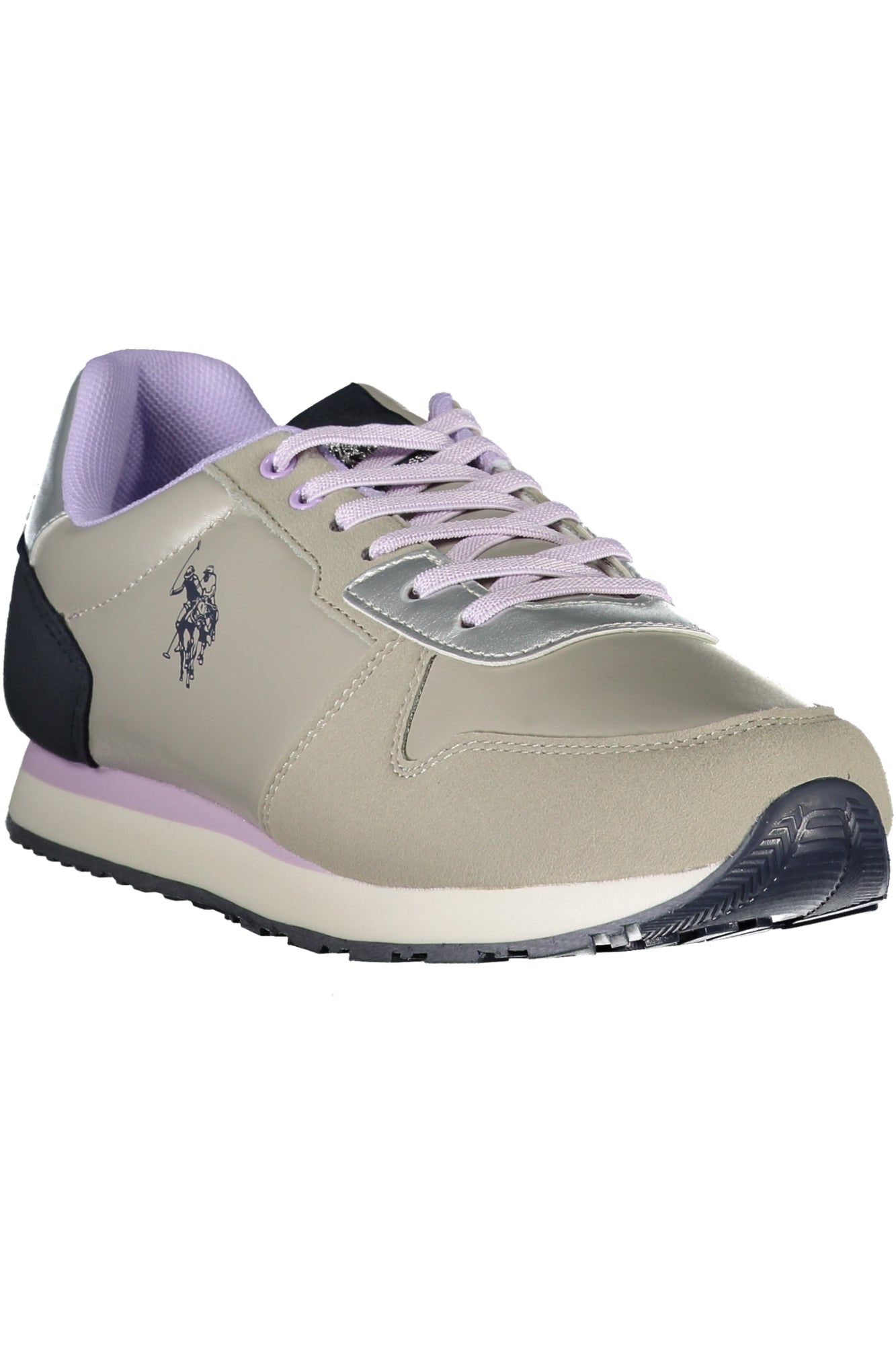 Silver women's sports footwear