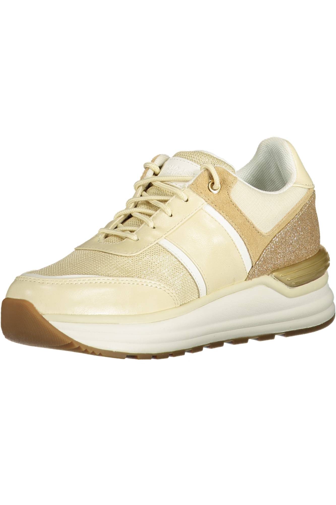 Beige women's sports shoes