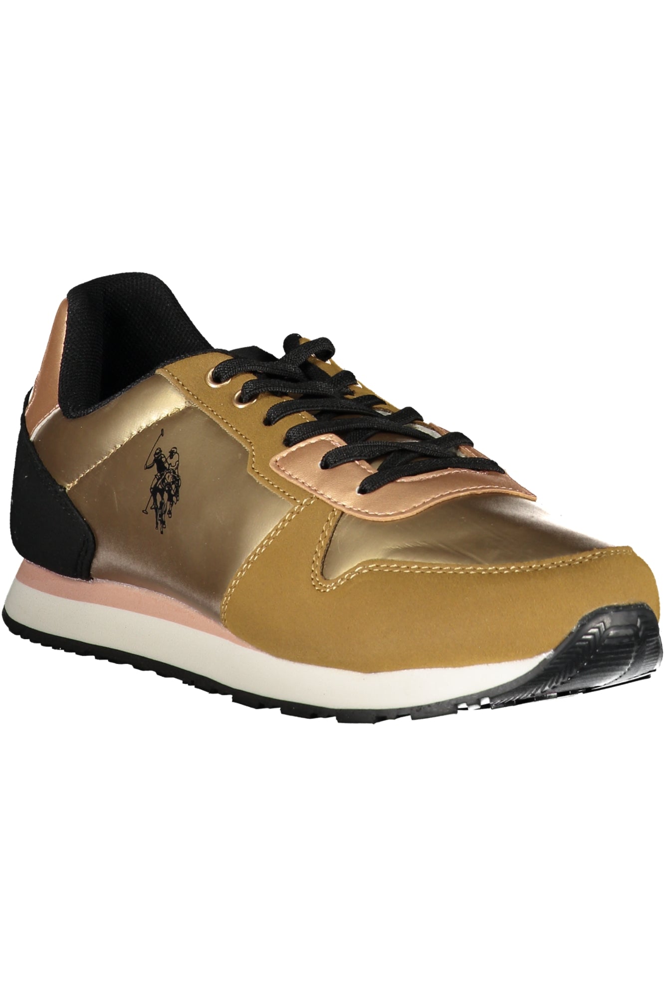 Gold women's sports footwear