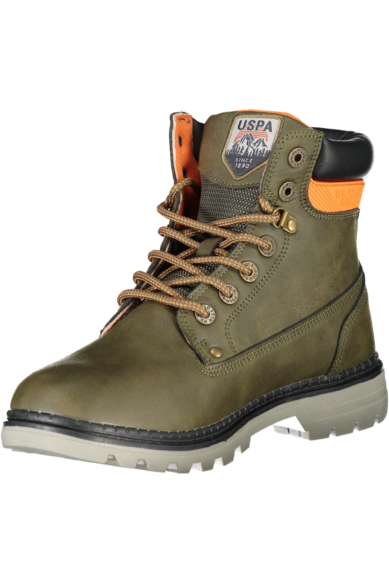 Men's green boot footwear