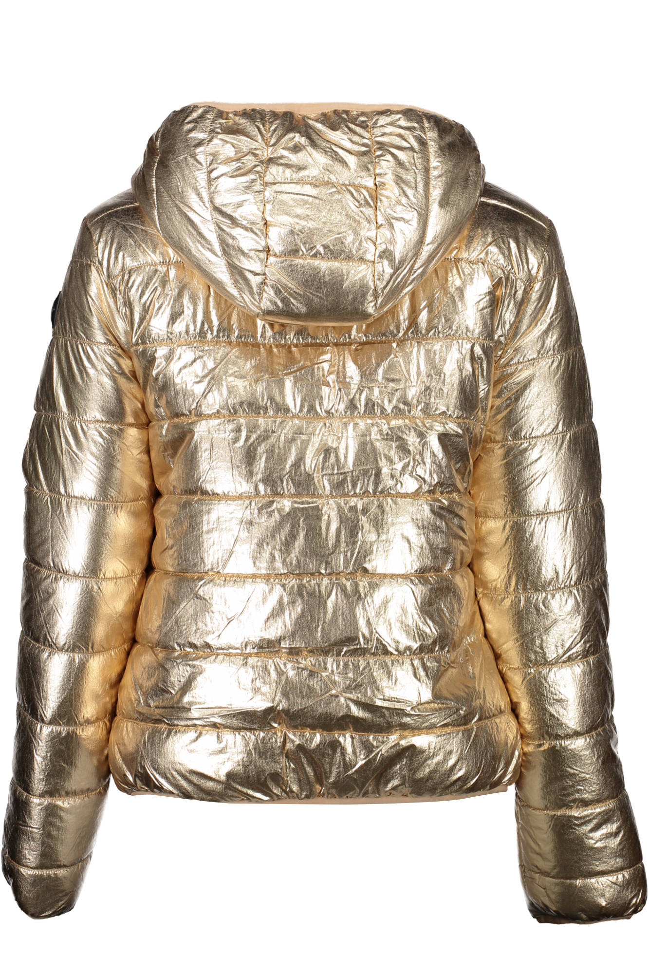 Woman gold jacket