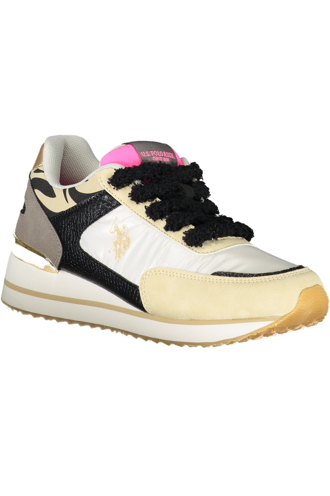 Beige women's sports shoes
