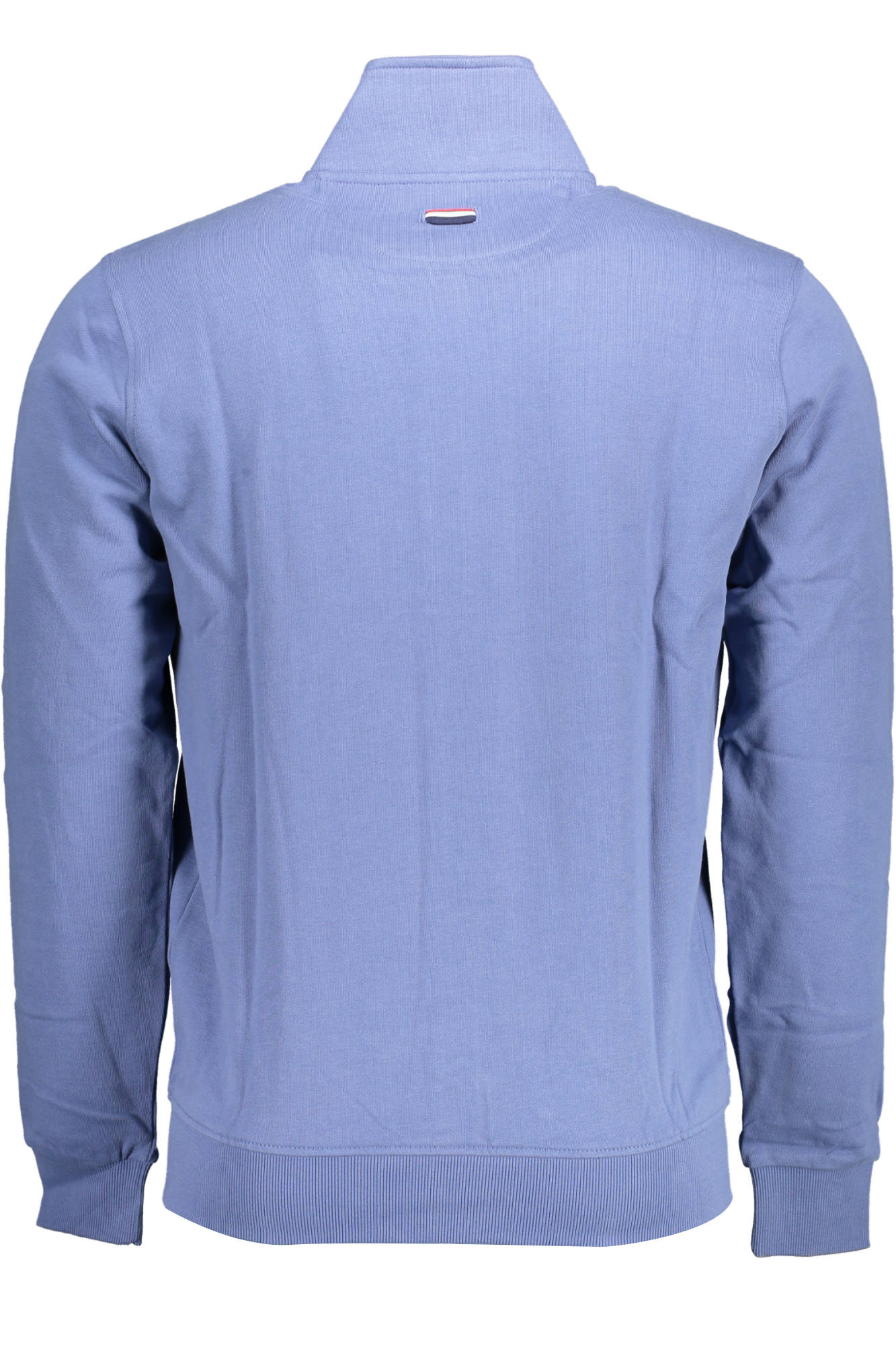 Sweatshirt with zip blue man