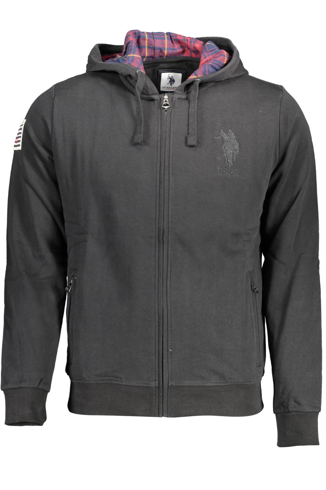 U.S. POLO US POLO SWEATSHIRT WITH ZIP BLACK MAN - Nero