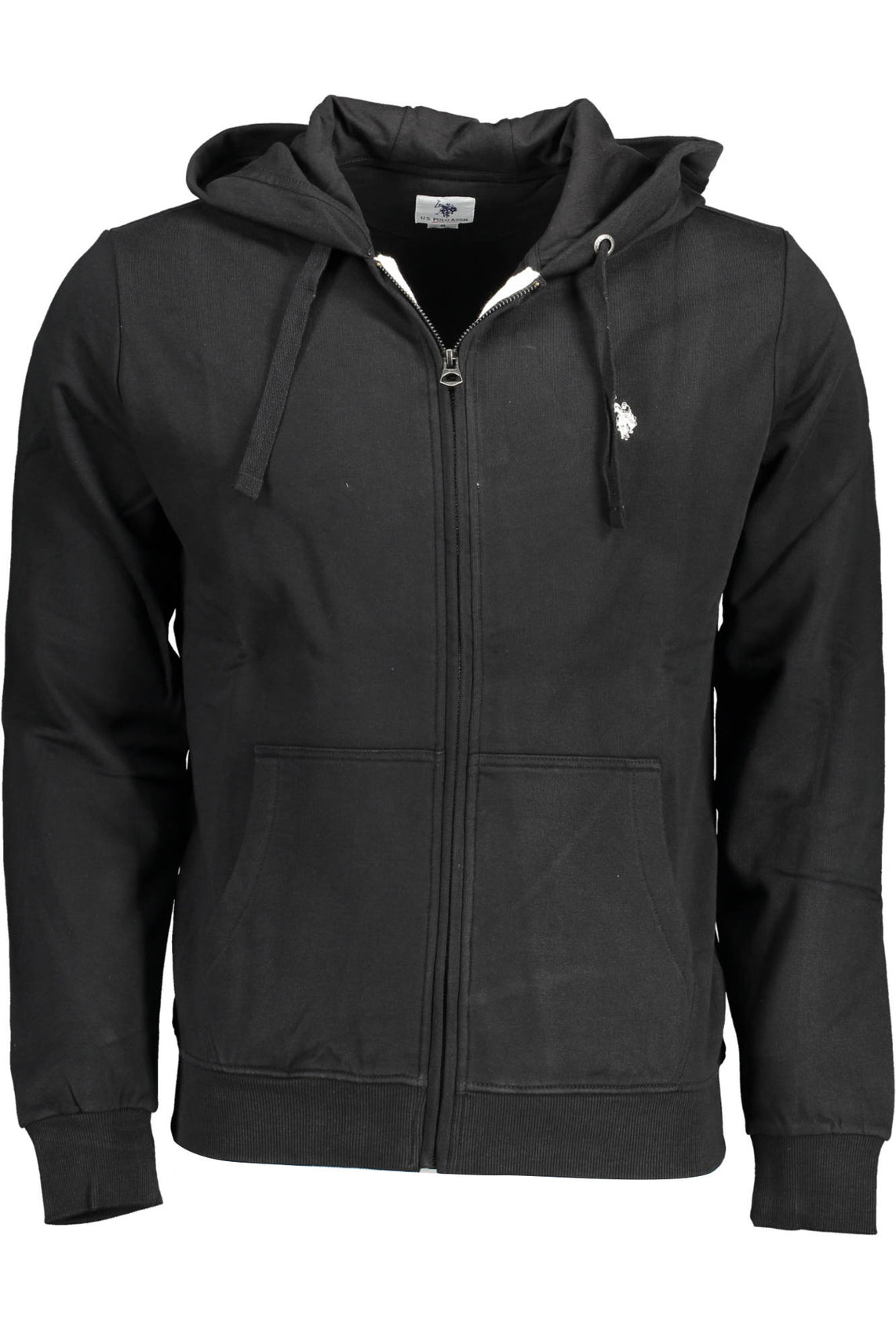 U.S. POLO US POLO SWEATSHIRT WITH ZIP WHITE MAN - Nero
