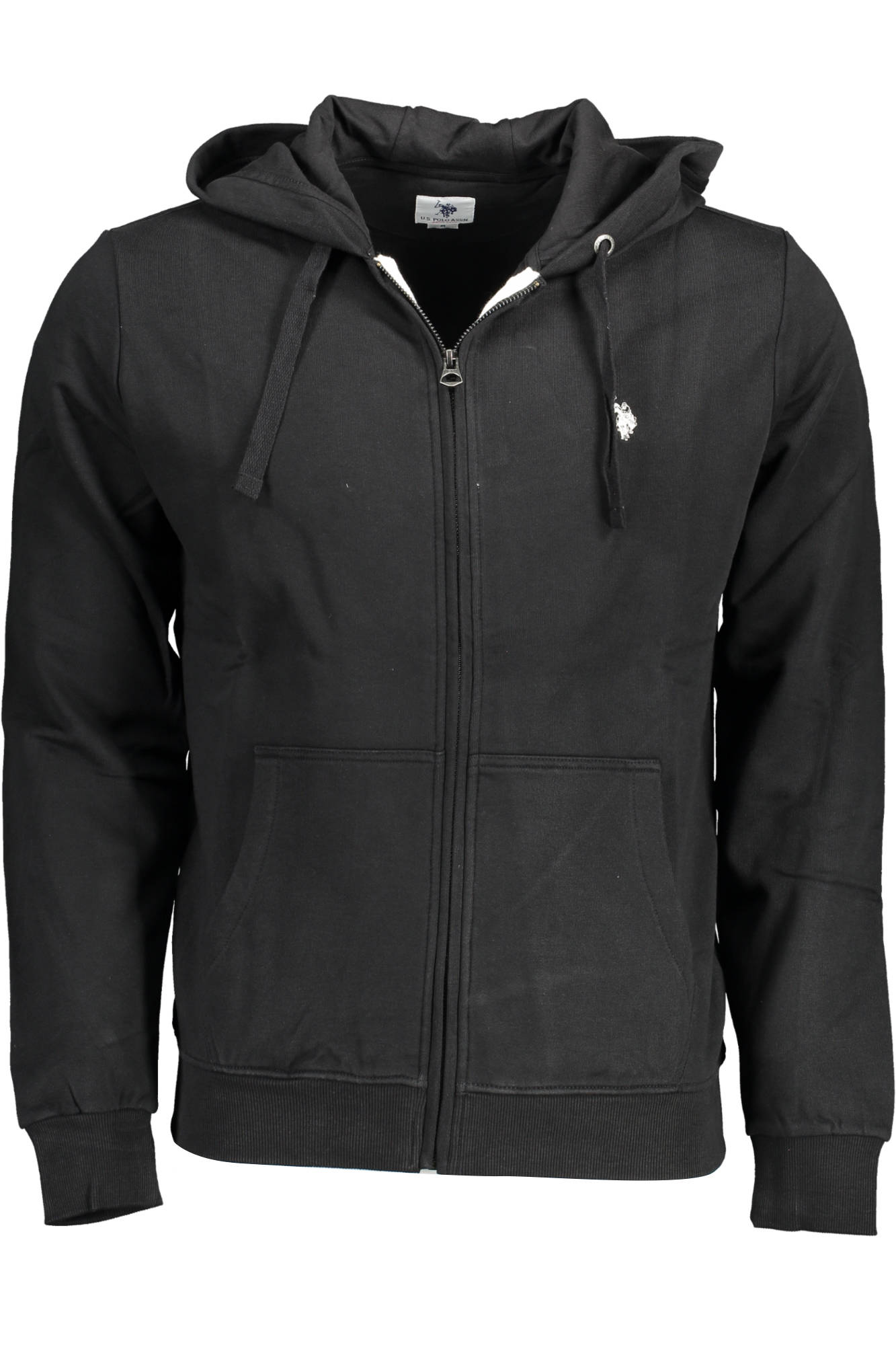 U.S. POLO US POLO SWEATSHIRT WITH ZIP WHITE MAN - Nero