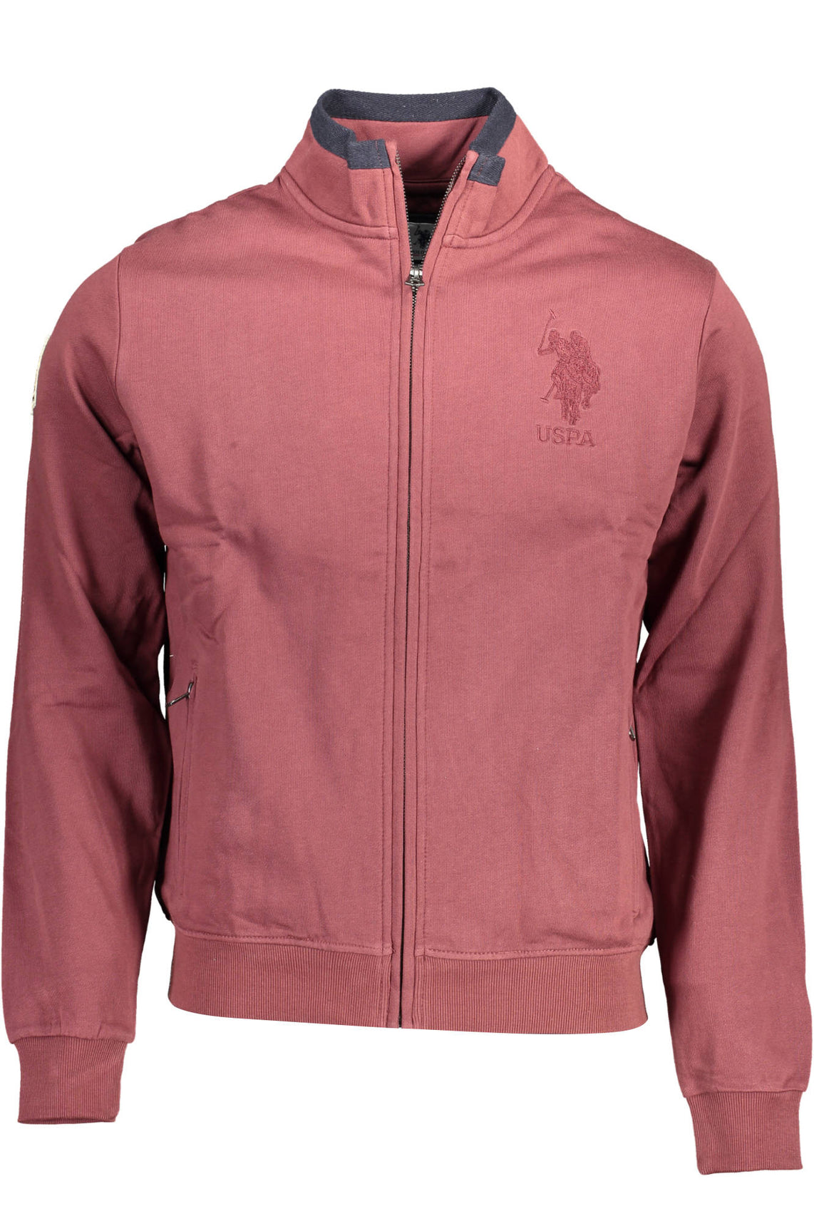 U.S. POLO US POLO SWEATSHIRT WITH ZIP BLUE MAN - Viola