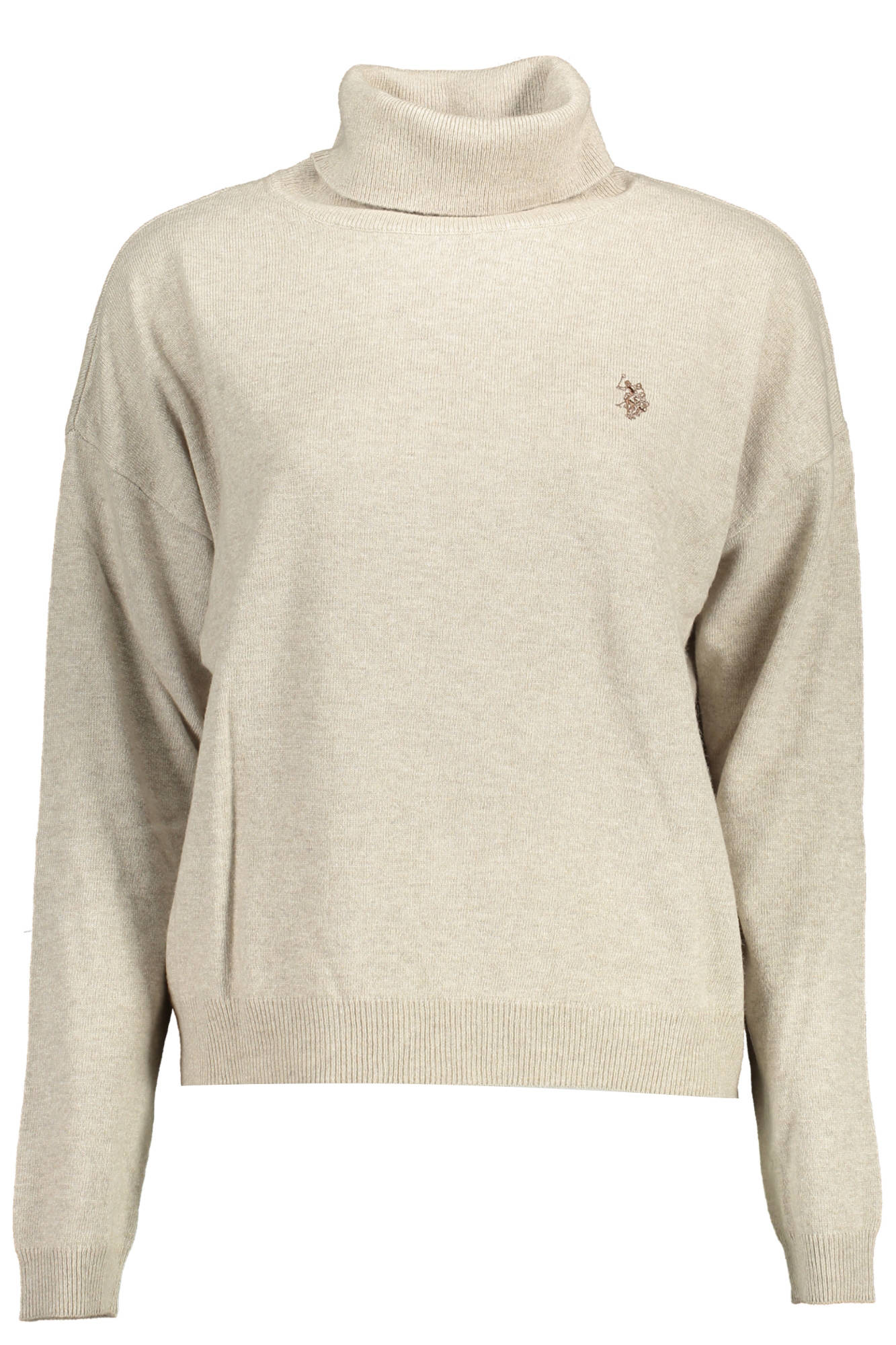 U.S. POLO US WOMEN'S BEIGE TURTLENECK POLO SHIRT - Beige