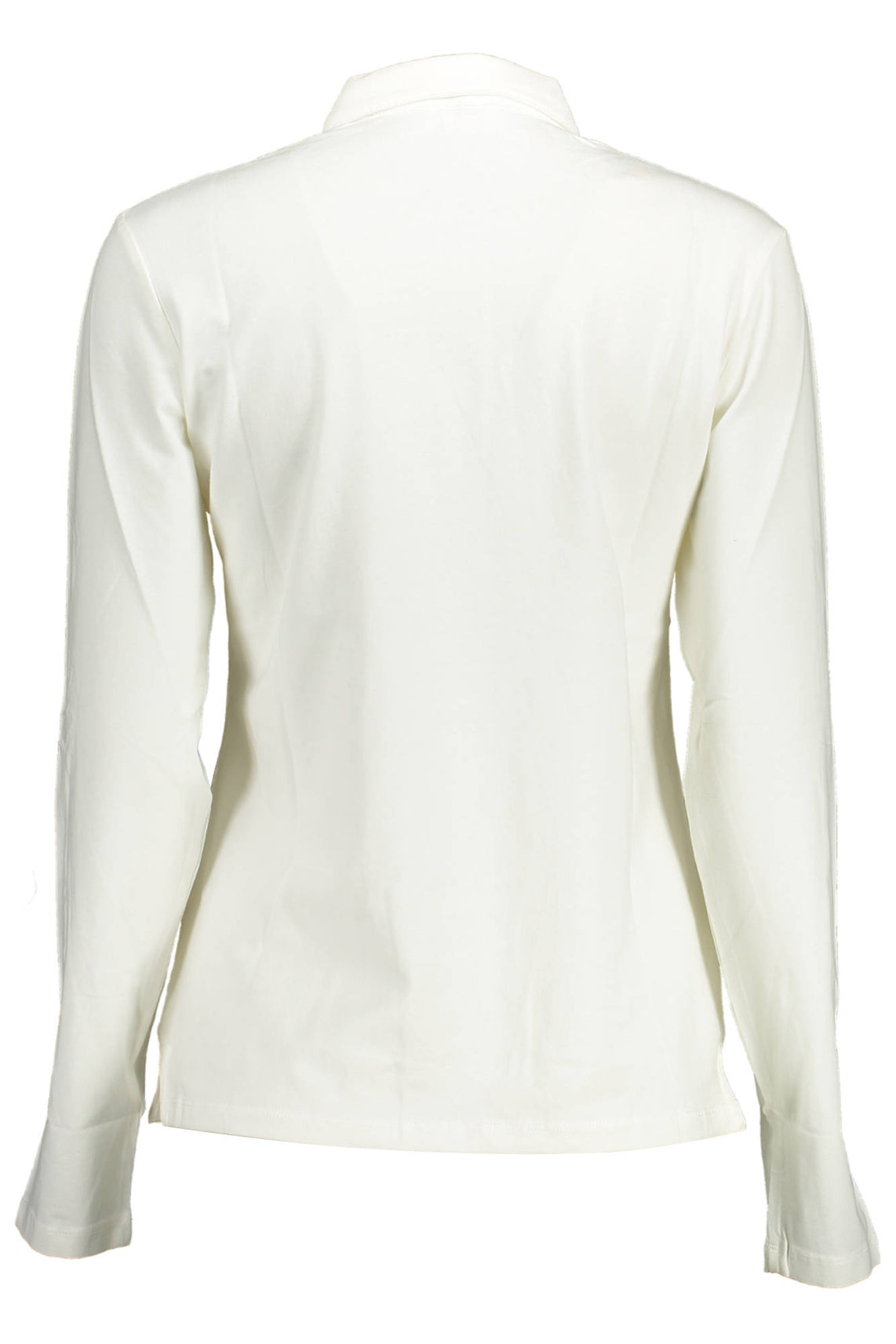 Long sleeved polo shirt woman white