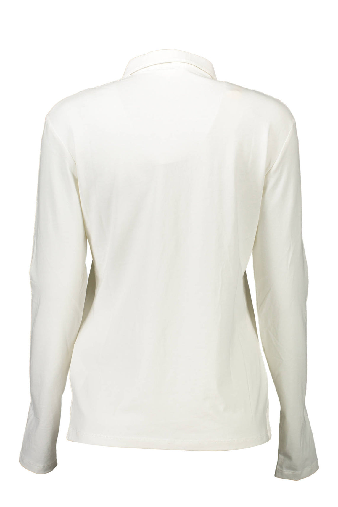 Long sleeve polo woman white
